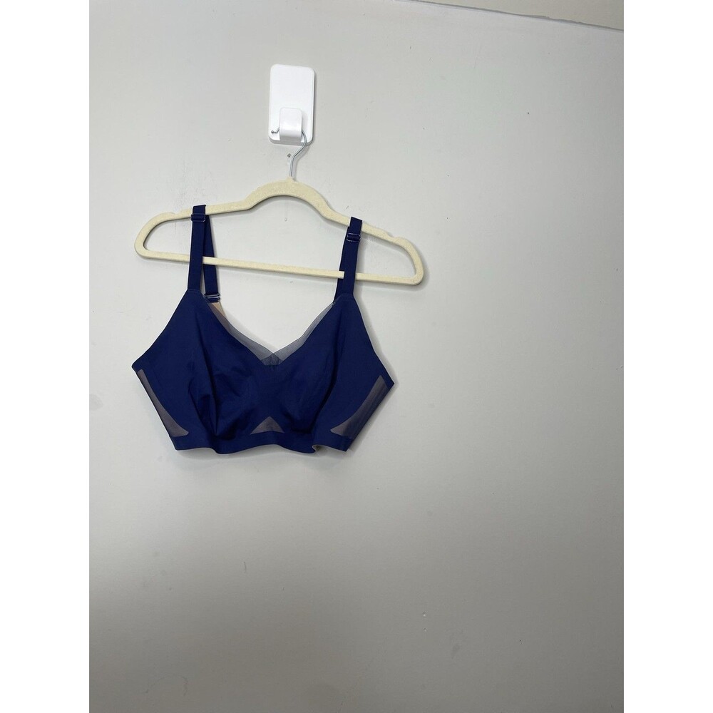 Honeylove Crossover Bra Womens 1X Blue Wireless Mesh Adjustable No Pads